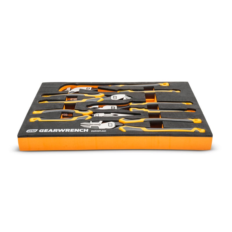 GEARWRENCH 5 Piece PITBULL Cushion Grip Pliers Set in Foam Storage Tray - GWMSPLR01 - Image 4